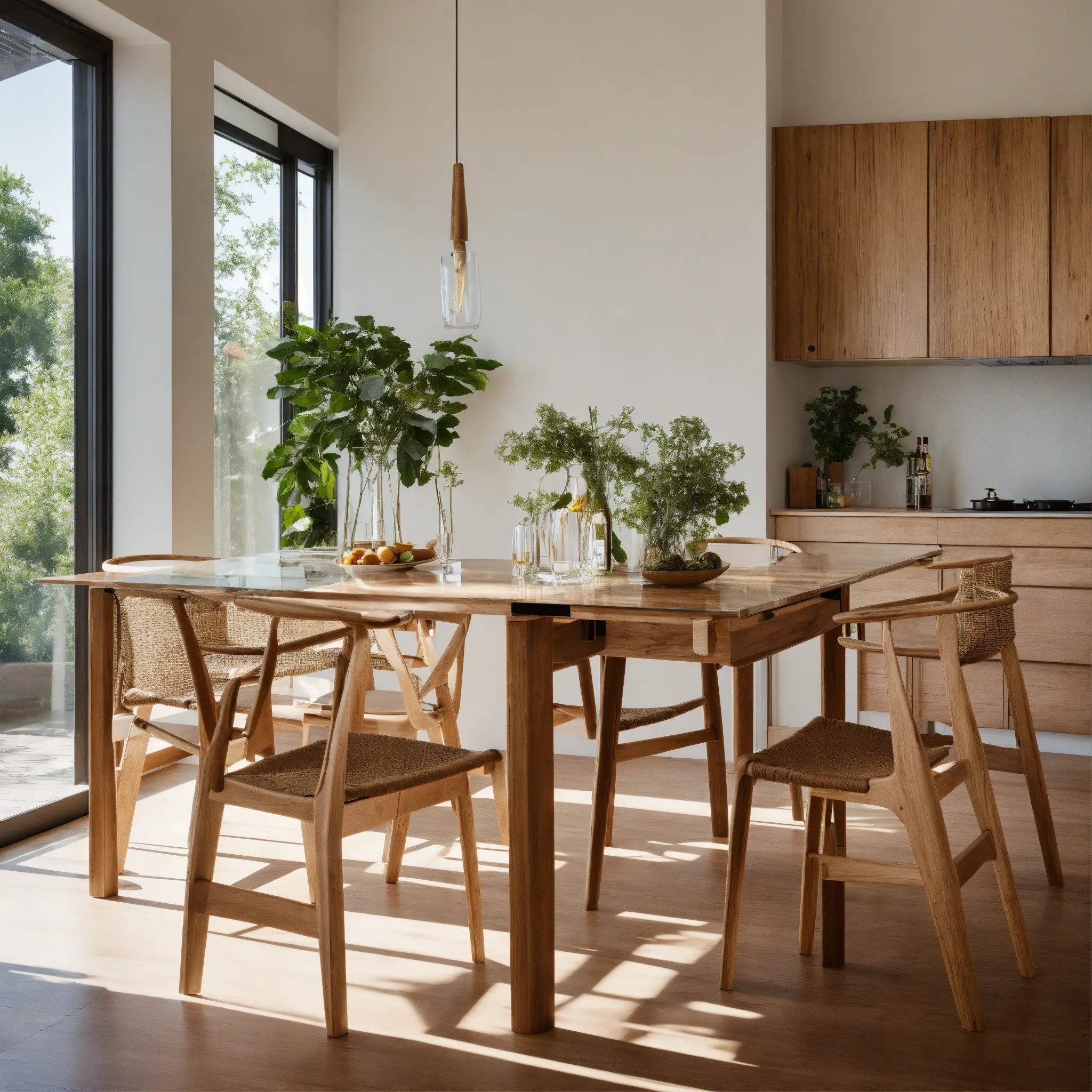 Modern living space with clean lines